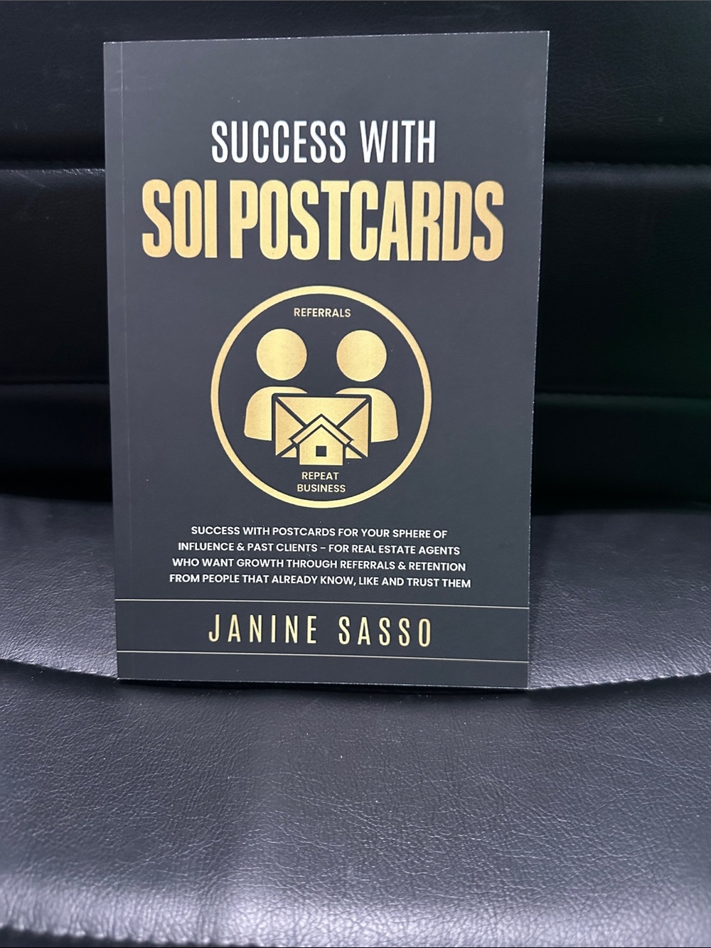 Book “Success With SOI Postcards” by Janine Sasso - Black & Gold Paperback